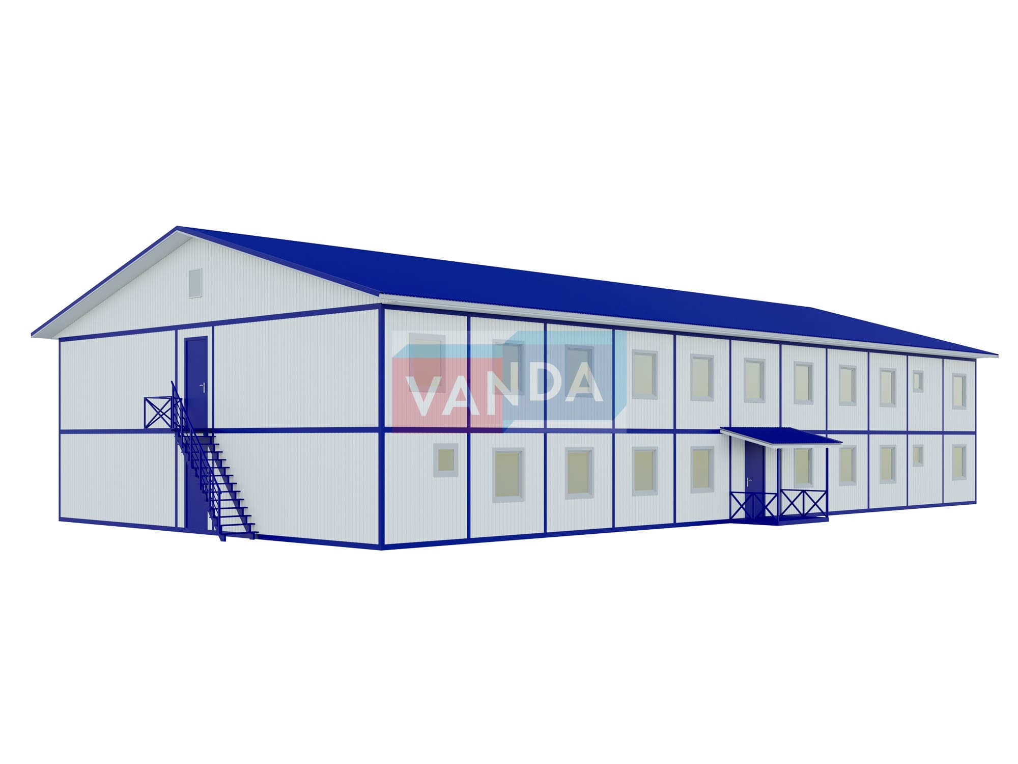 Проект общежития из блок контейнеров 13,5x26,4 ЛДСП